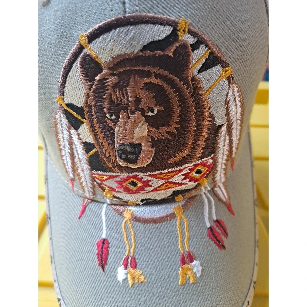 Santo Cap Native Pride Bear Dreamcatcher Embroidered Baseball‎ Cap Hat